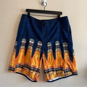 NWOT Miller Draft Beer Colorful Men's Swim Trunk Board Shorts Size XXL